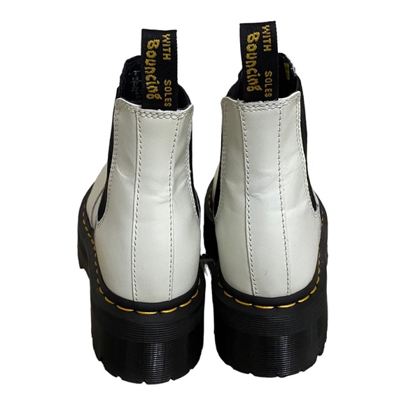Dr Martens Quad Retro Chelsea Boots, Smooth White AirWair, Sz 6M - Picture 3 of 9